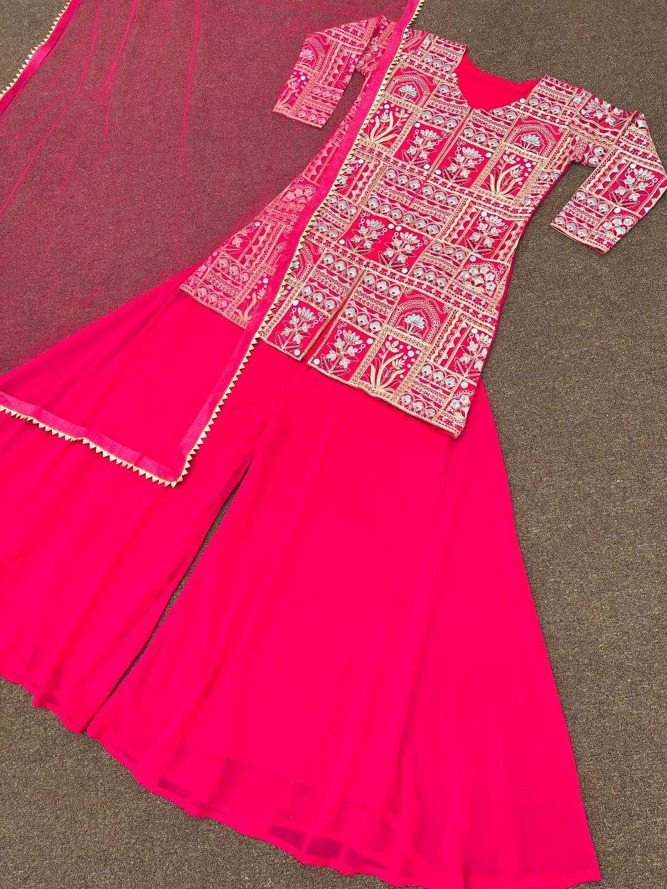 DHK 1250 KURTI PLAZZO SET