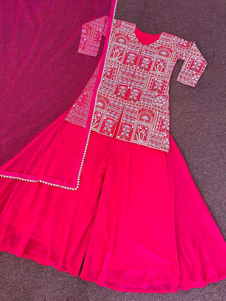 DHK 1250 KURTI PLAZZO SET