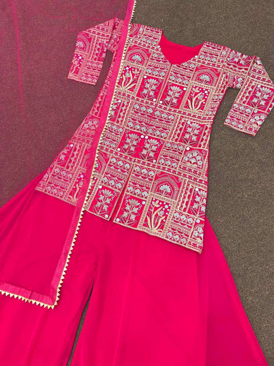 DHK 1250 KURTI PLAZZO SET