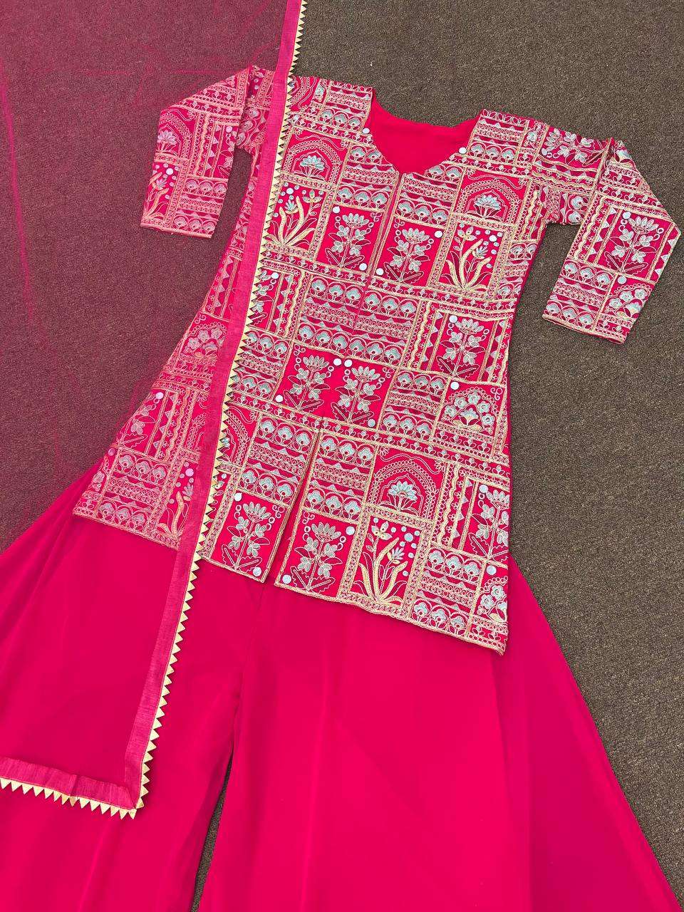 DHK 1250 KURTI PLAZZO SET