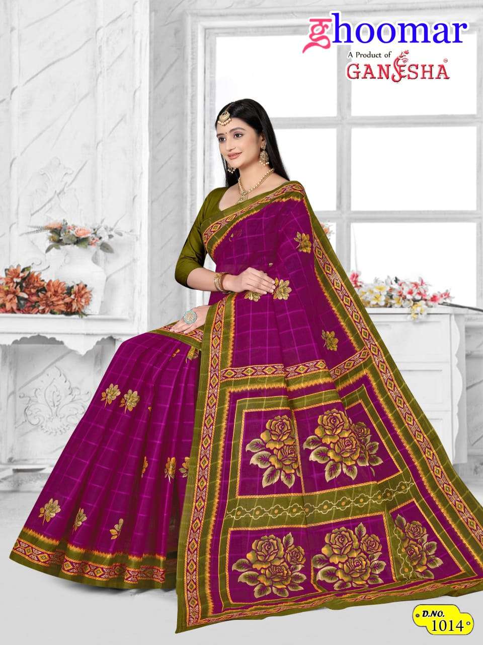 FALAK INTERNATIONAL GANESHA GOOHMAR VOL 1 COTTON PRINT SAREES