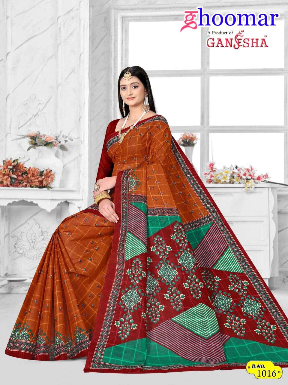 FALAK INTERNATIONAL GANESHA GOOHMAR VOL 1 COTTON PRINT SAREES