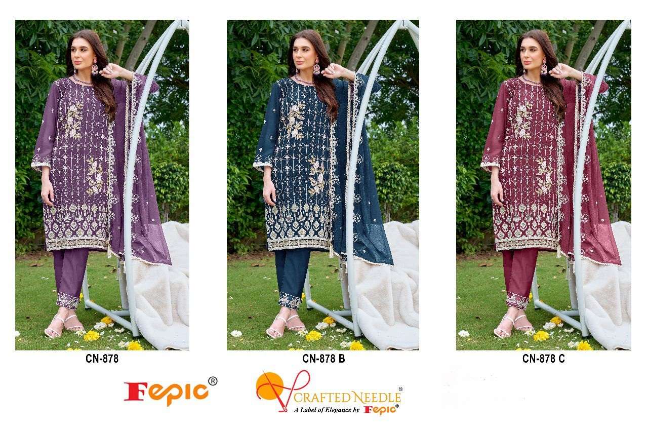 FEPIC CRAFTED NEEDLE CN 878 READY MADE PAKISTANI SUITS 
