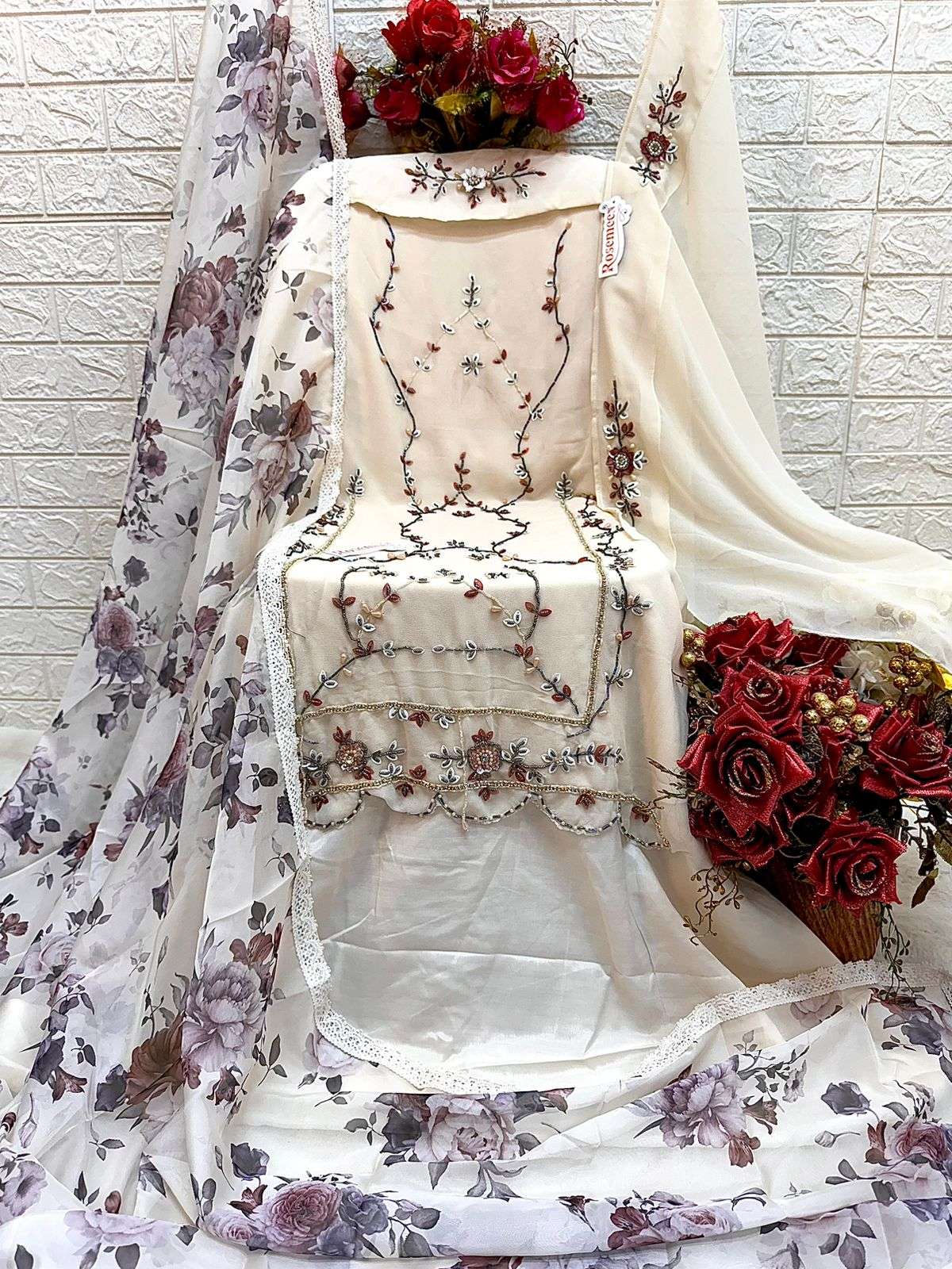 FEPIC ROSEMEEN  C 1664 PAKISTANI GEORGETTE SUIT