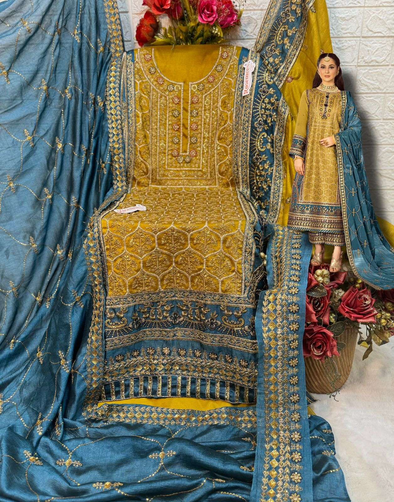  FEPIC ROSEMEEN C 1710 BEAUTIFUL EMBROIDERED PAKISTANI SUIT