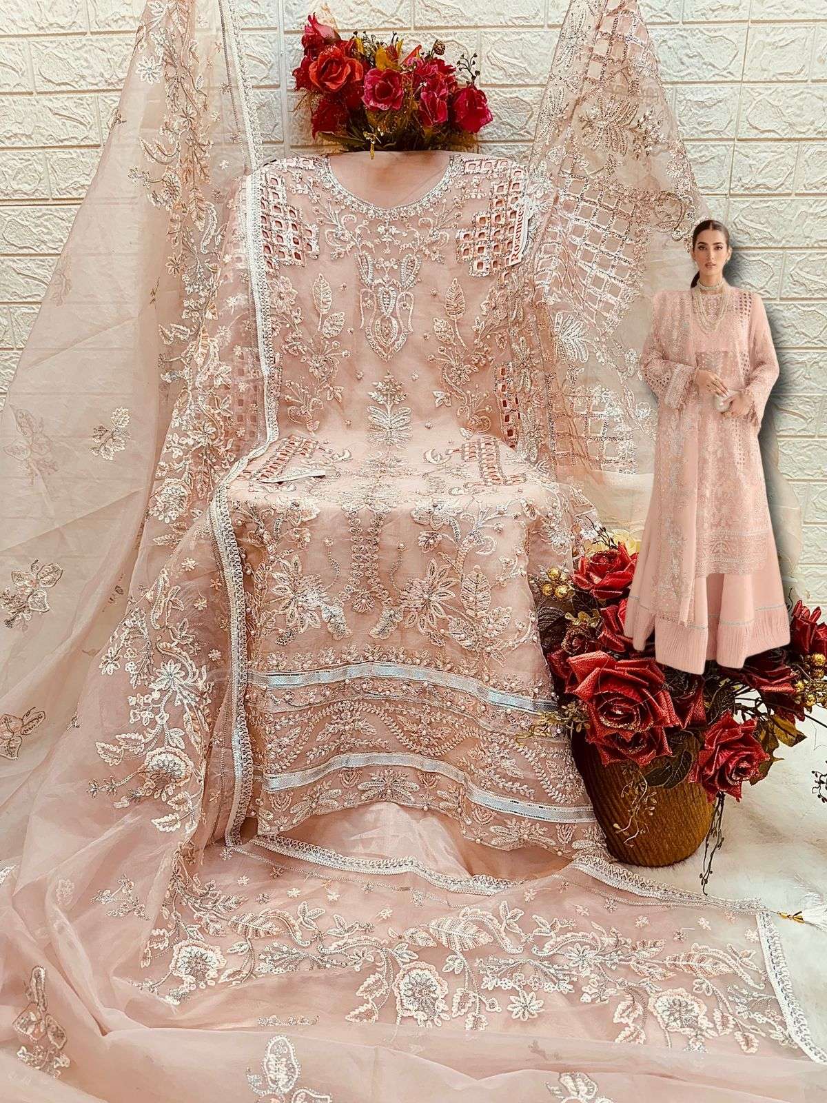 FEPIC ROSEMEEN C 1730 BEAUTIFUL ORGANZA SUIT