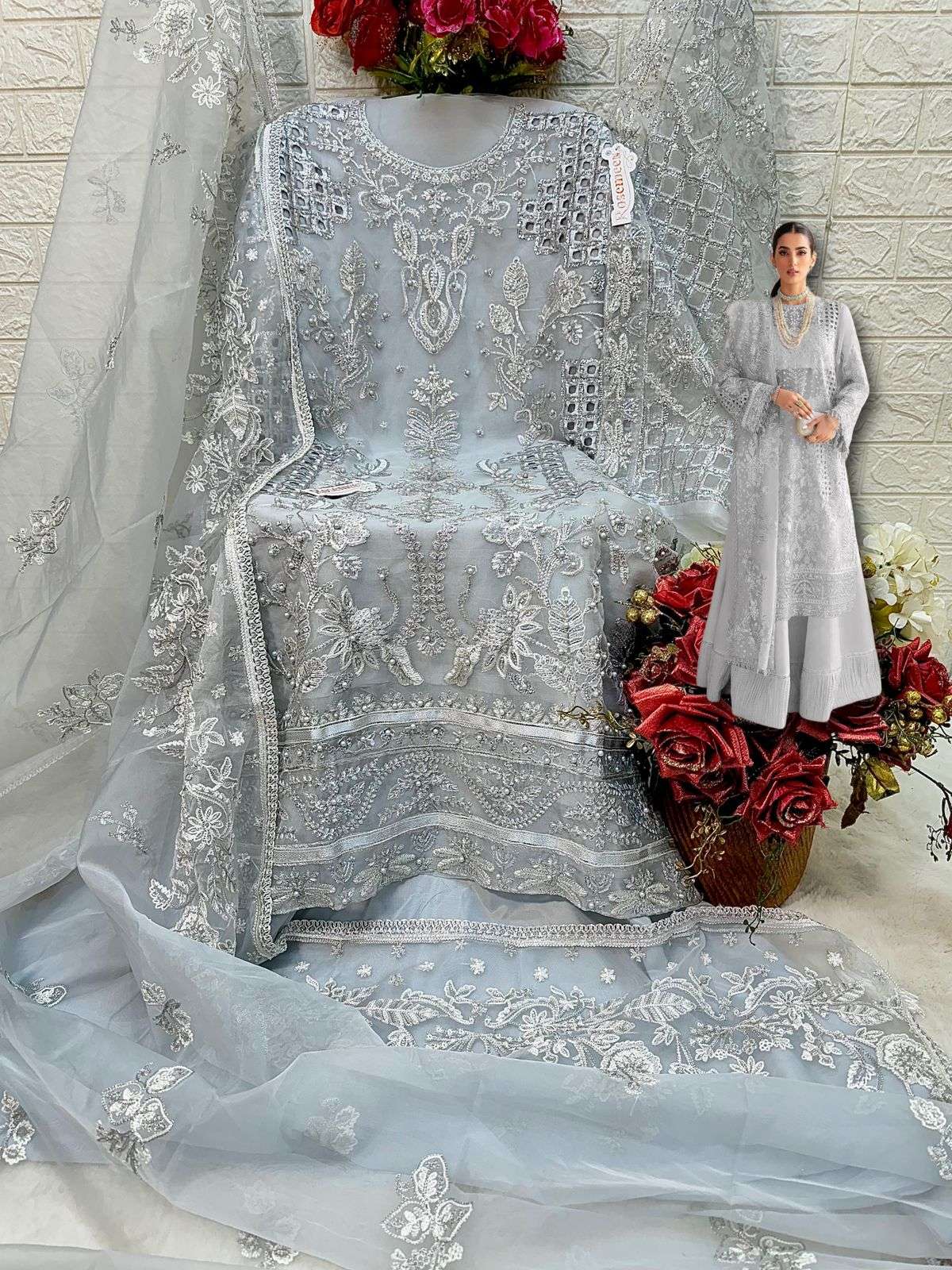 FEPIC ROSEMEEN C 1730 BEAUTIFUL ORGANZA SUIT