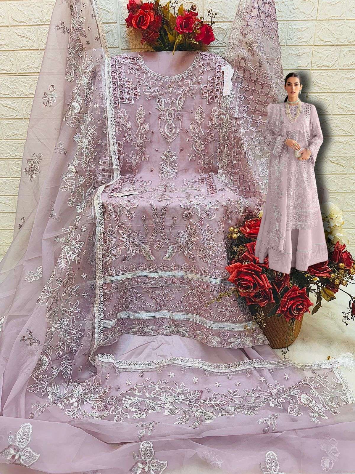 FEPIC ROSEMEEN C 1730 BEAUTIFUL ORGANZA SUIT