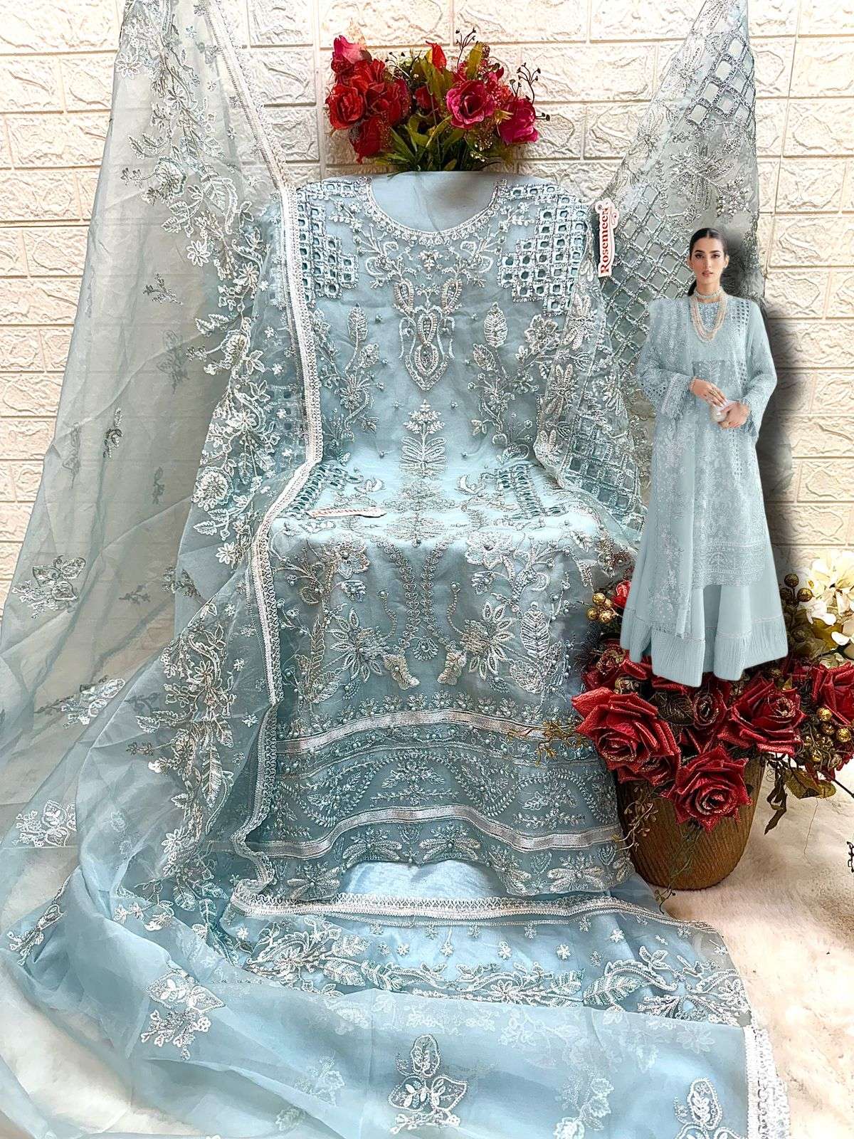 FEPIC ROSEMEEN C 1730 BEAUTIFUL ORGANZA SUIT