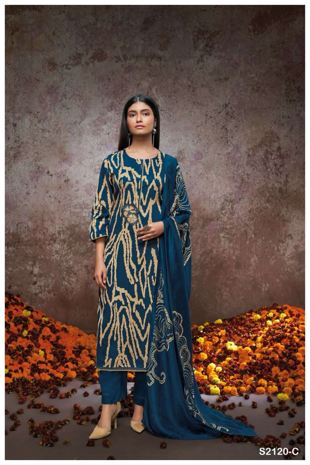 GANGA ORLA 2120 COTTON DESIGNER SUIT