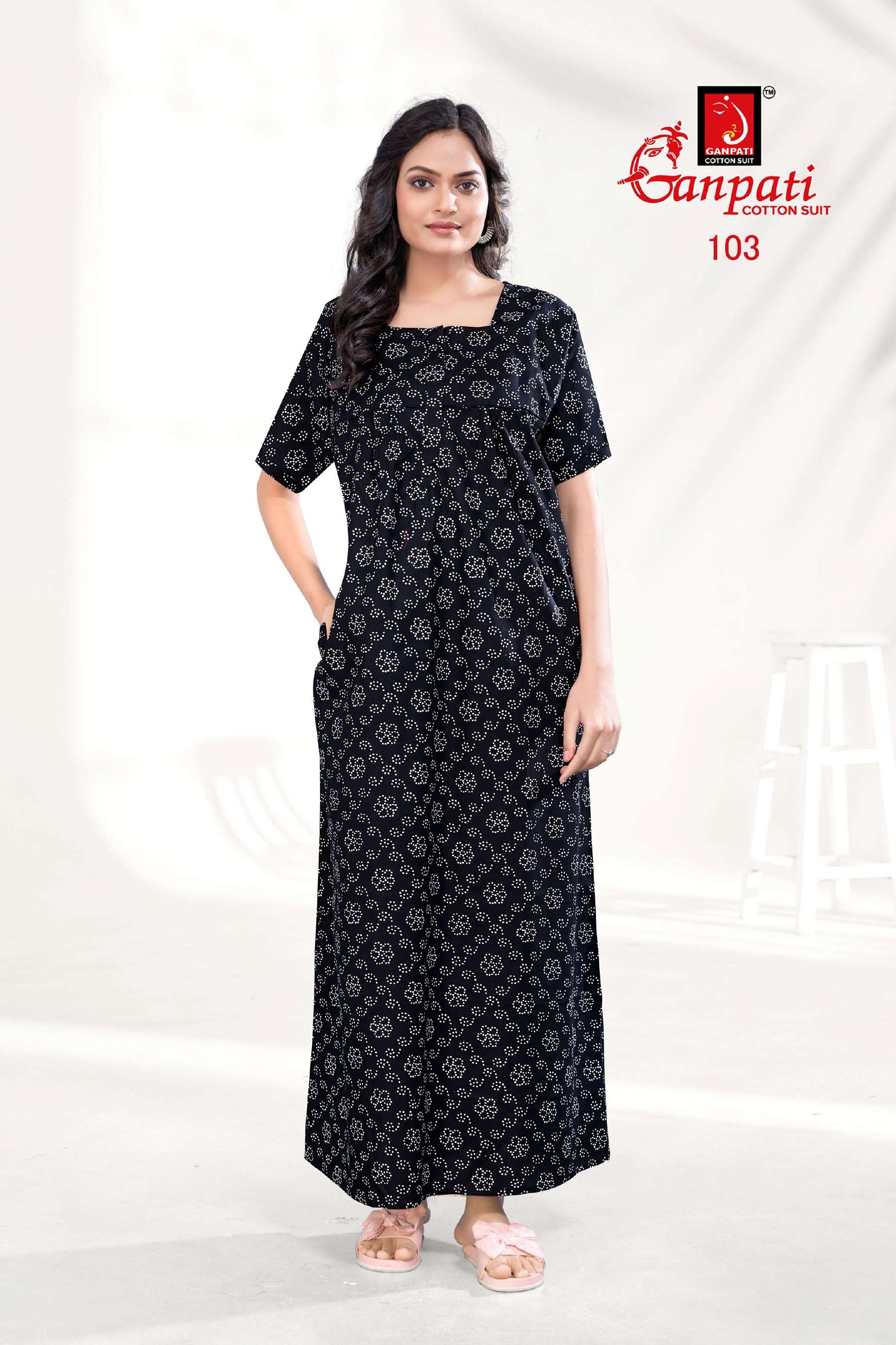 GANPATI JYOTI VOL 1 COTTON NIGHT GOWNS 