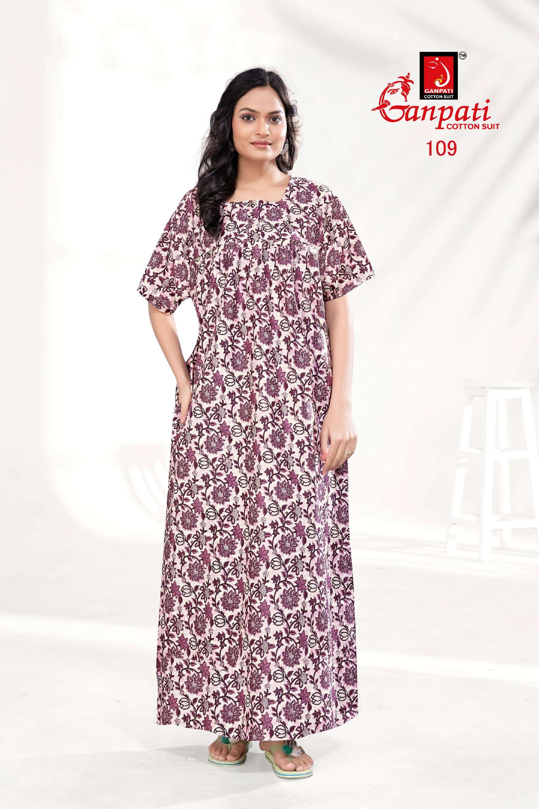 GANPATI JYOTI VOL 1 COTTON NIGHT GOWNS 