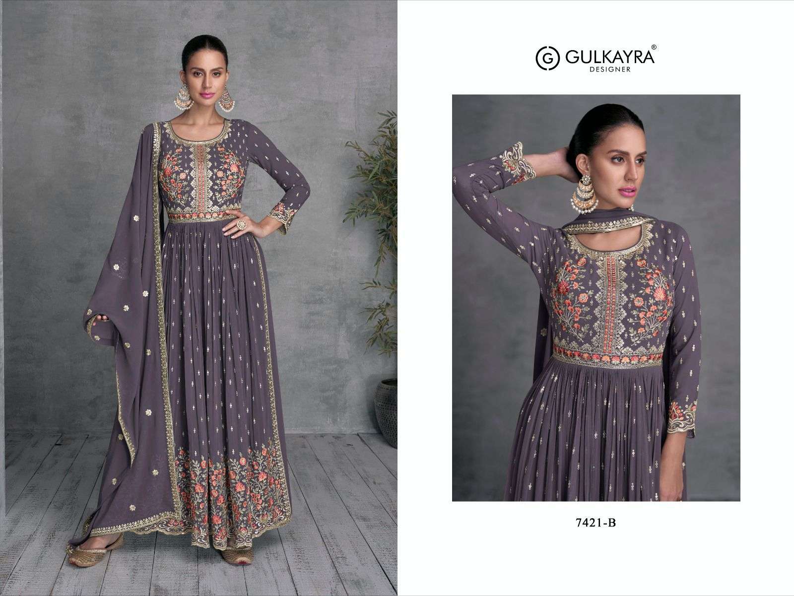 GULKAYRA DESIGNER RIVVA HEAVY DESIGNER READY MADE SUITS 