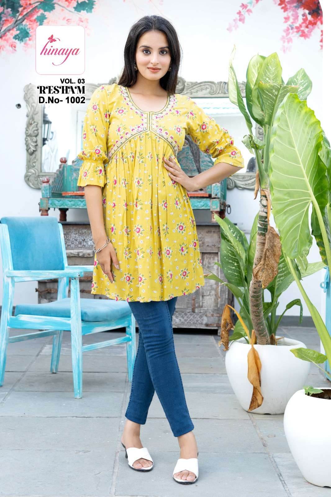 HINAYA RESHAM VOL 3 FANCY TUNIC TOPS 