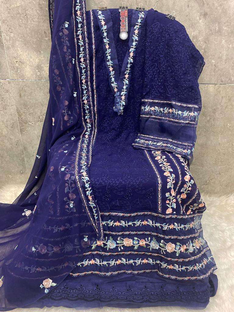 HOOR TEX H 183 PAKISTANI GEORGETTE SUITS
