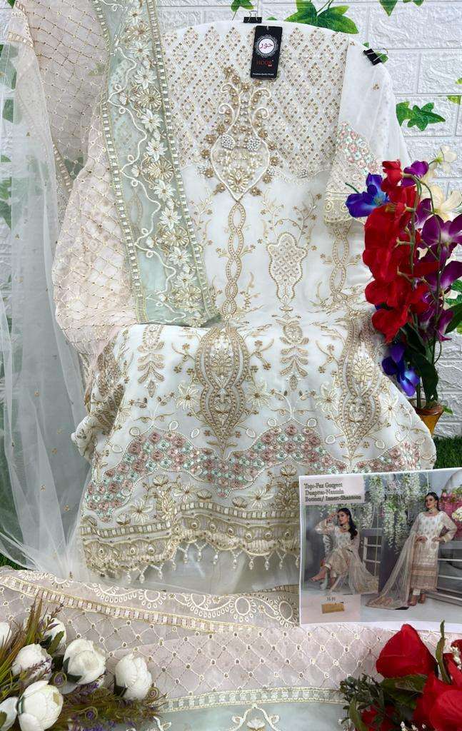 HOOR TEX H 91 GEORGETTE PAKISTANI SUIT