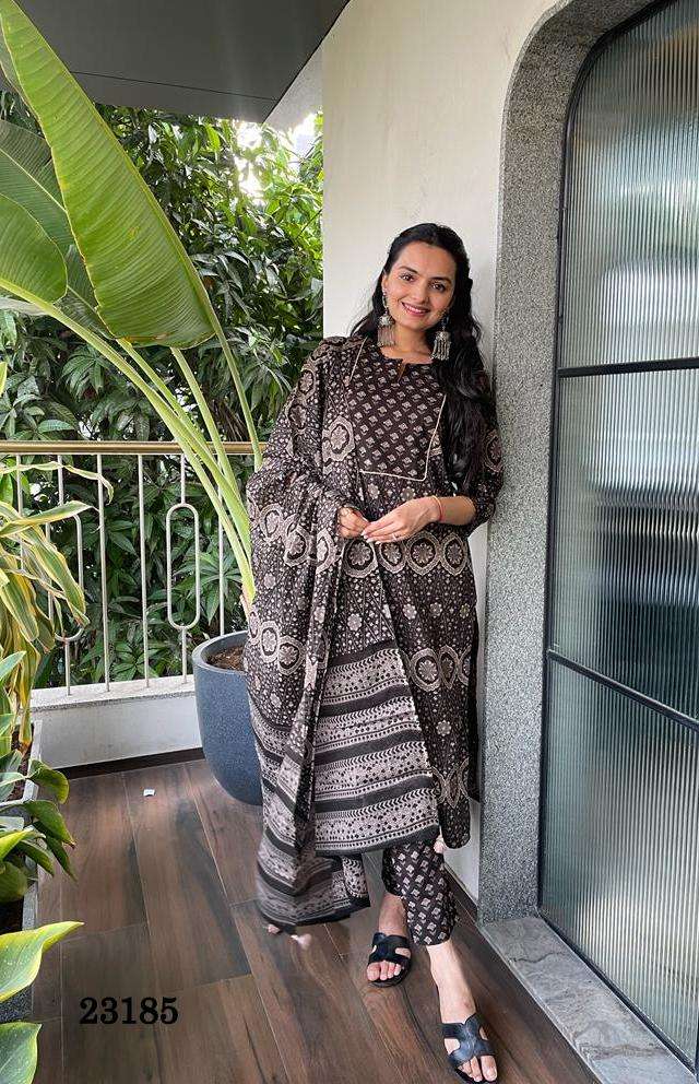 INDIRA 23185 COTTON FANCY KURTI COMBO SET 