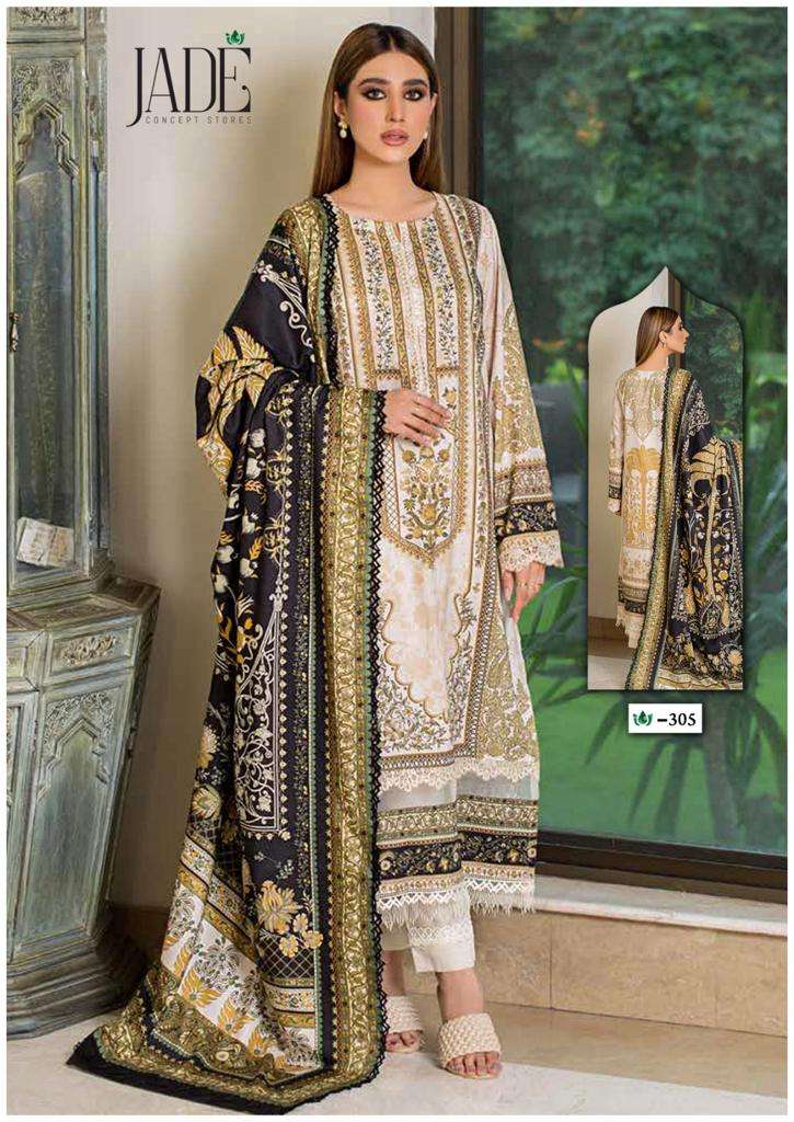JADE CRIMSON EXCLUSIVE HEAVY LAWN COLLECTION VOL 3 LAWN COTTON SUIT	