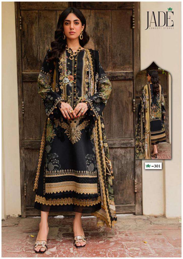 JADE CRIMSON EXCLUSIVE HEAVY LAWN COLLECTION VOL 3 LAWN COTTON SUIT	