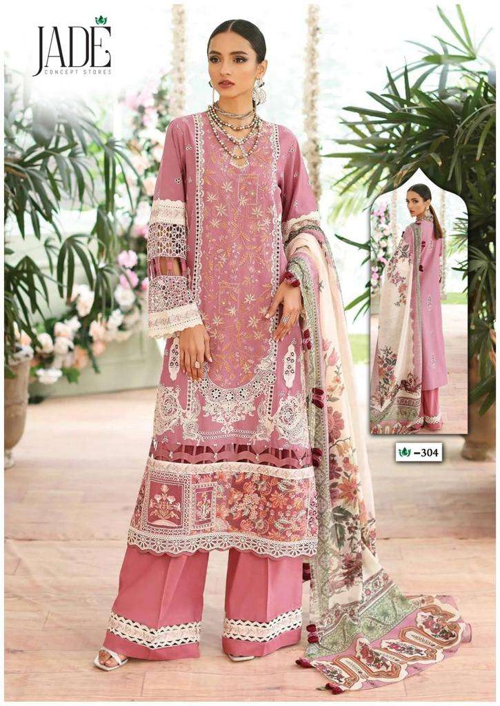 JADE CRIMSON EXCLUSIVE HEAVY LAWN COLLECTION VOL 3 LAWN COTTON SUIT	
