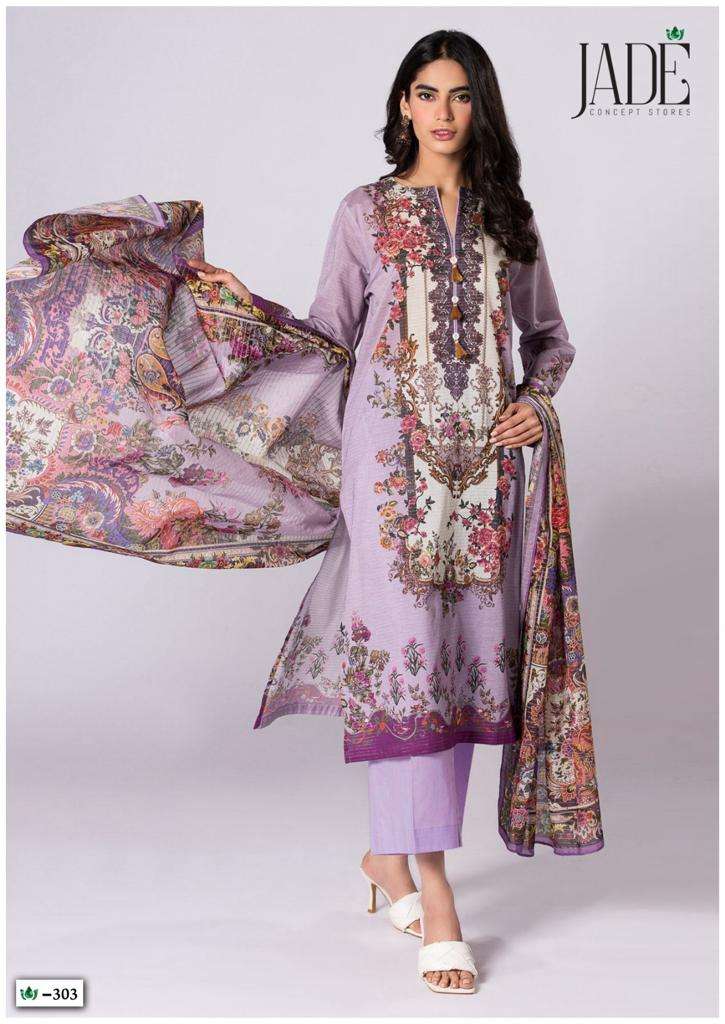 JADE CRIMSON EXCLUSIVE HEAVY LAWN COLLECTION VOL 3 LAWN COTTON SUIT	