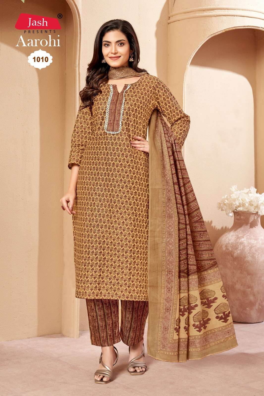 JASH AAROHI VOL 1 COTTON PRINTED KURTI COMBO SET             