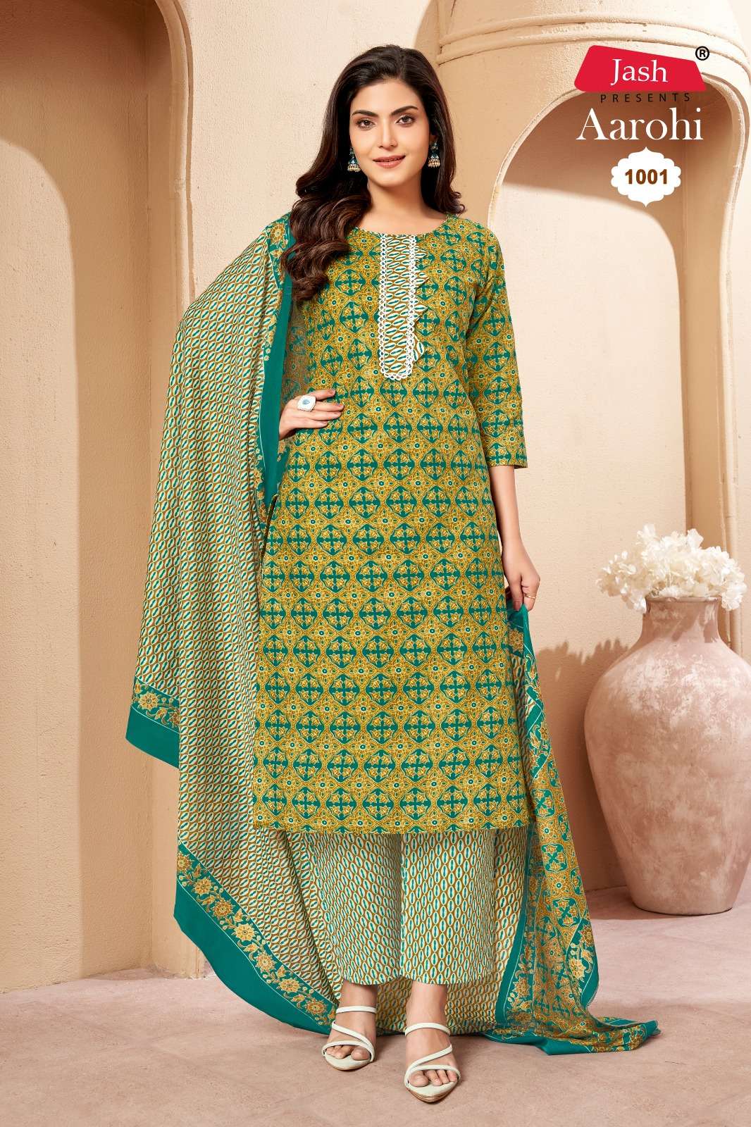 JASH AAROHI VOL 1 COTTON PRINTED KURTI COMBO SET             