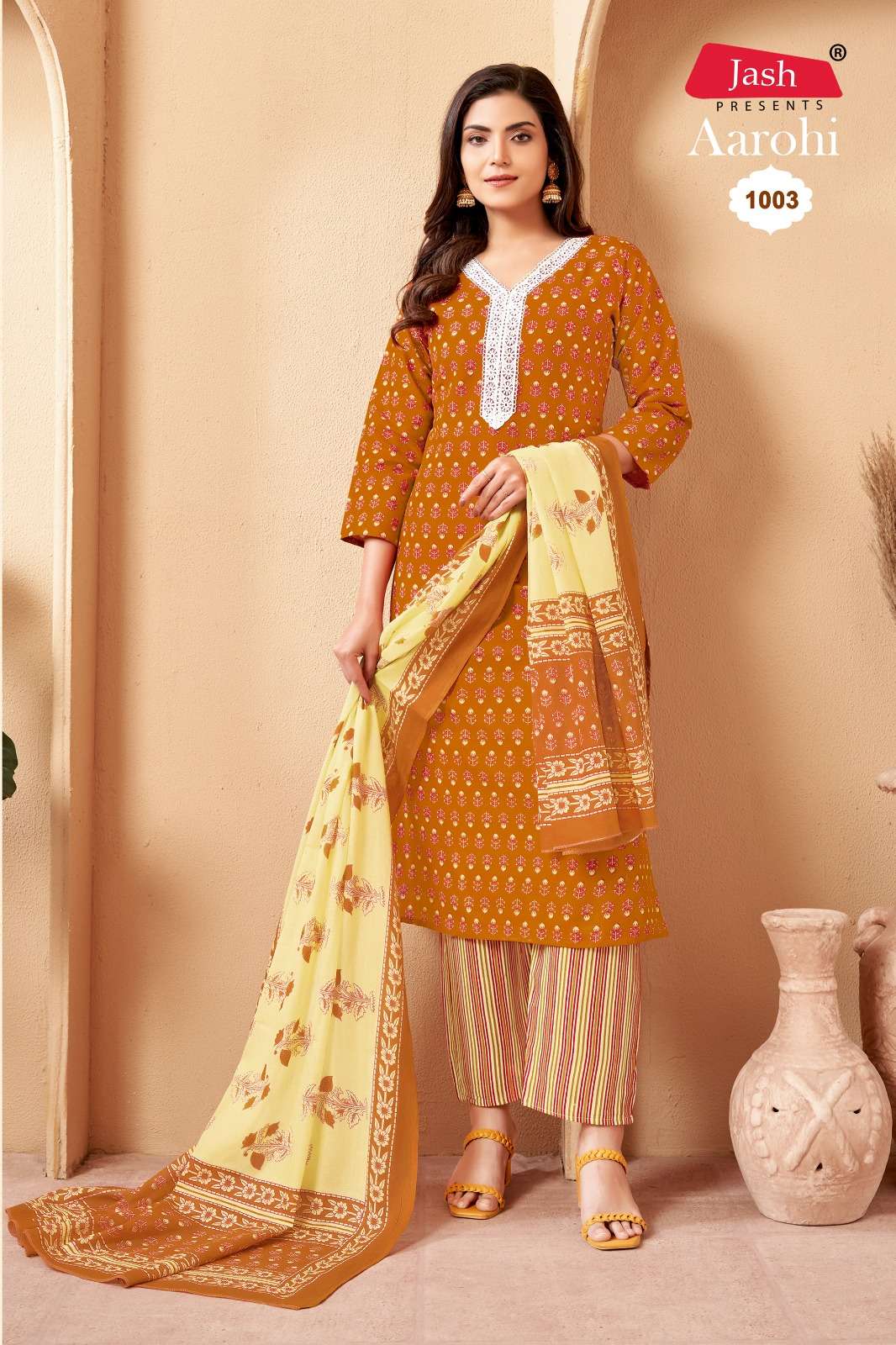 JASH AAROHI VOL 1 COTTON PRINTED KURTI COMBO SET             