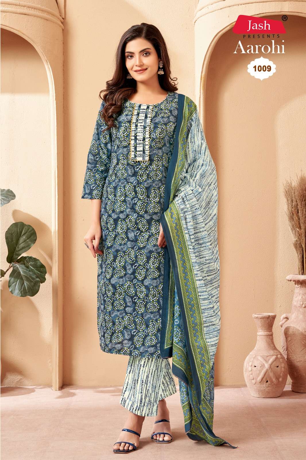 JASH AAROHI VOL 1 COTTON PRINTED KURTI COMBO SET             