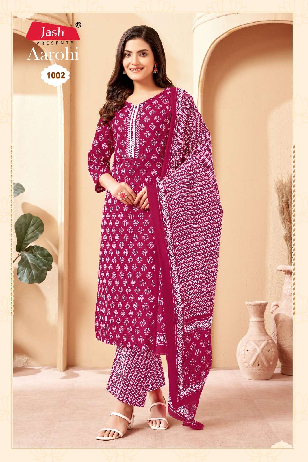 JASH AAROHI VOL 1 COTTON PRINTED KURTI COMBO SET             