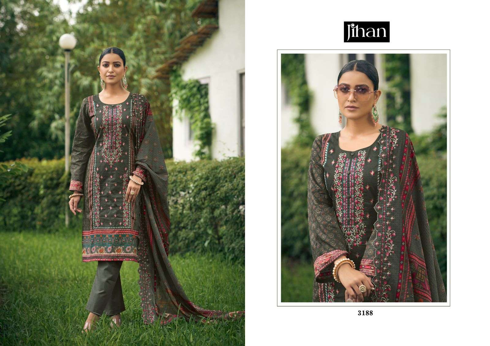 JIHAN BIN SAEED LAWN COLLECTION VOL 7  FANCY DESIGNER SUITS