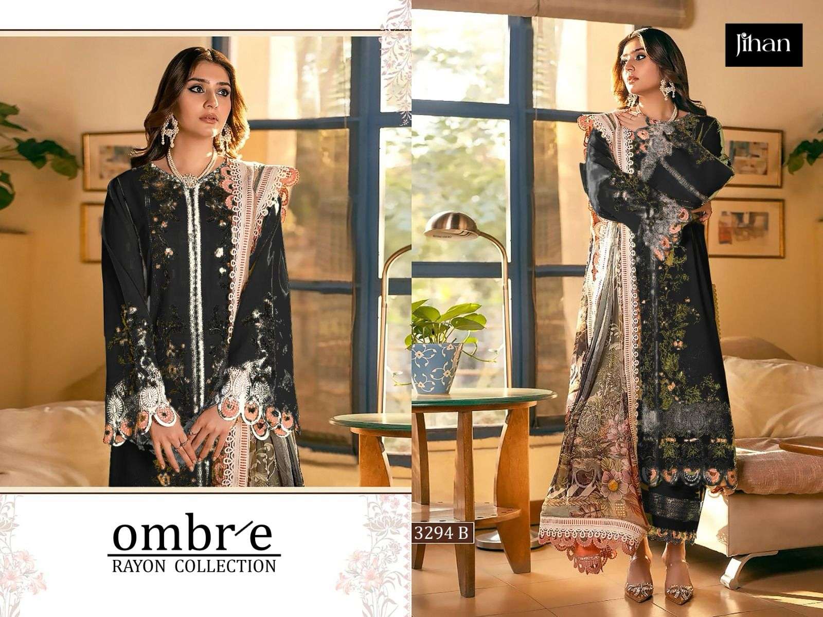 JIHAN FIRDOUS OMBRÉ RAYON COLLECTION SALWAR KAMEEZ 