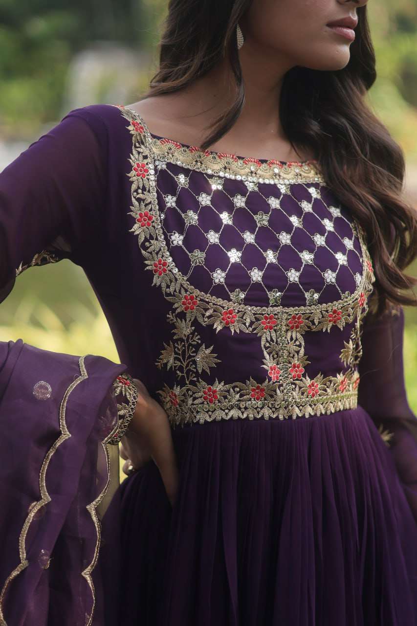 KA 1069 READYMADE GOWN DUPATTA