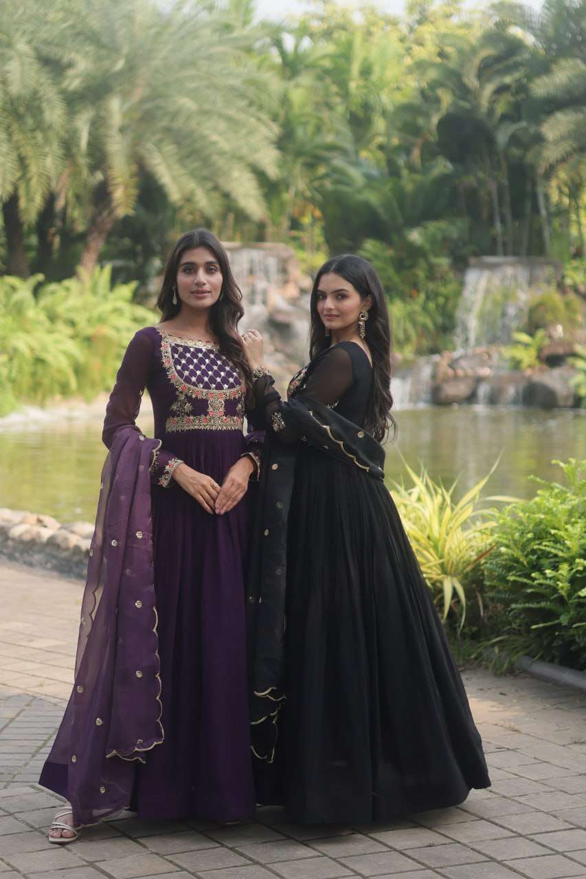 KA 1069 READYMADE GOWN DUPATTA