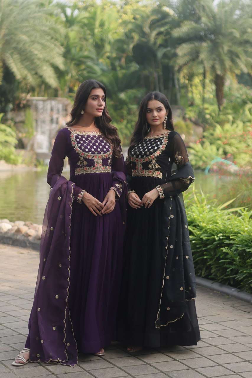 KA 1069 READYMADE GOWN DUPATTA