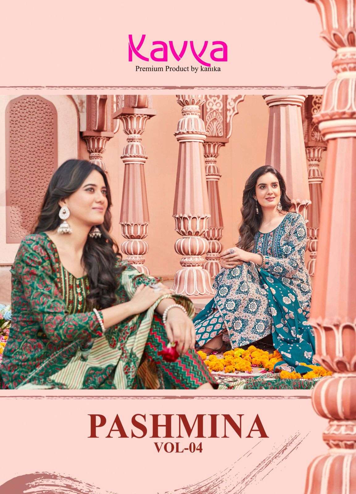KAVYA  PASHMINA VOL 4 KURTI COMBO SET 