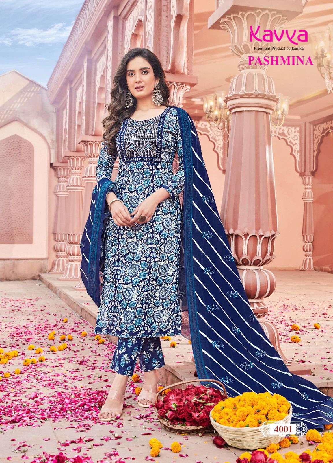 KAVYA  PASHMINA VOL 4 KURTI COMBO SET 