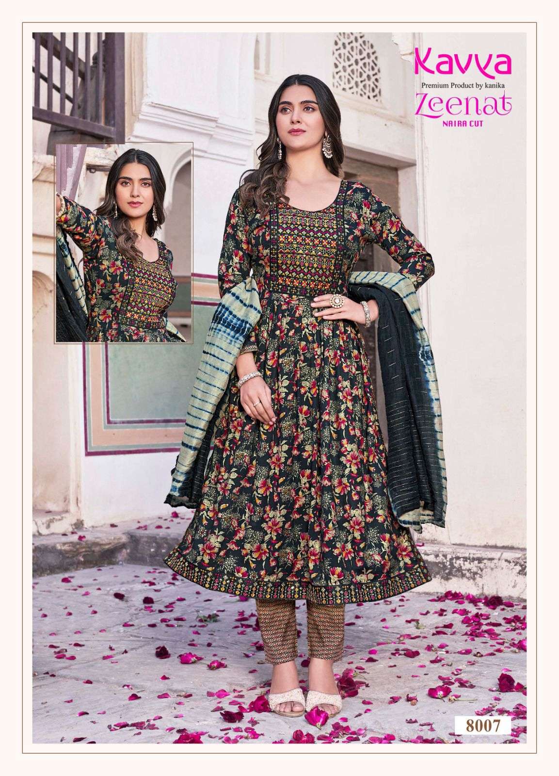 KAVYA ZEENAT VOL 8 NAIRA PATTERN KURTI COMBO SET 