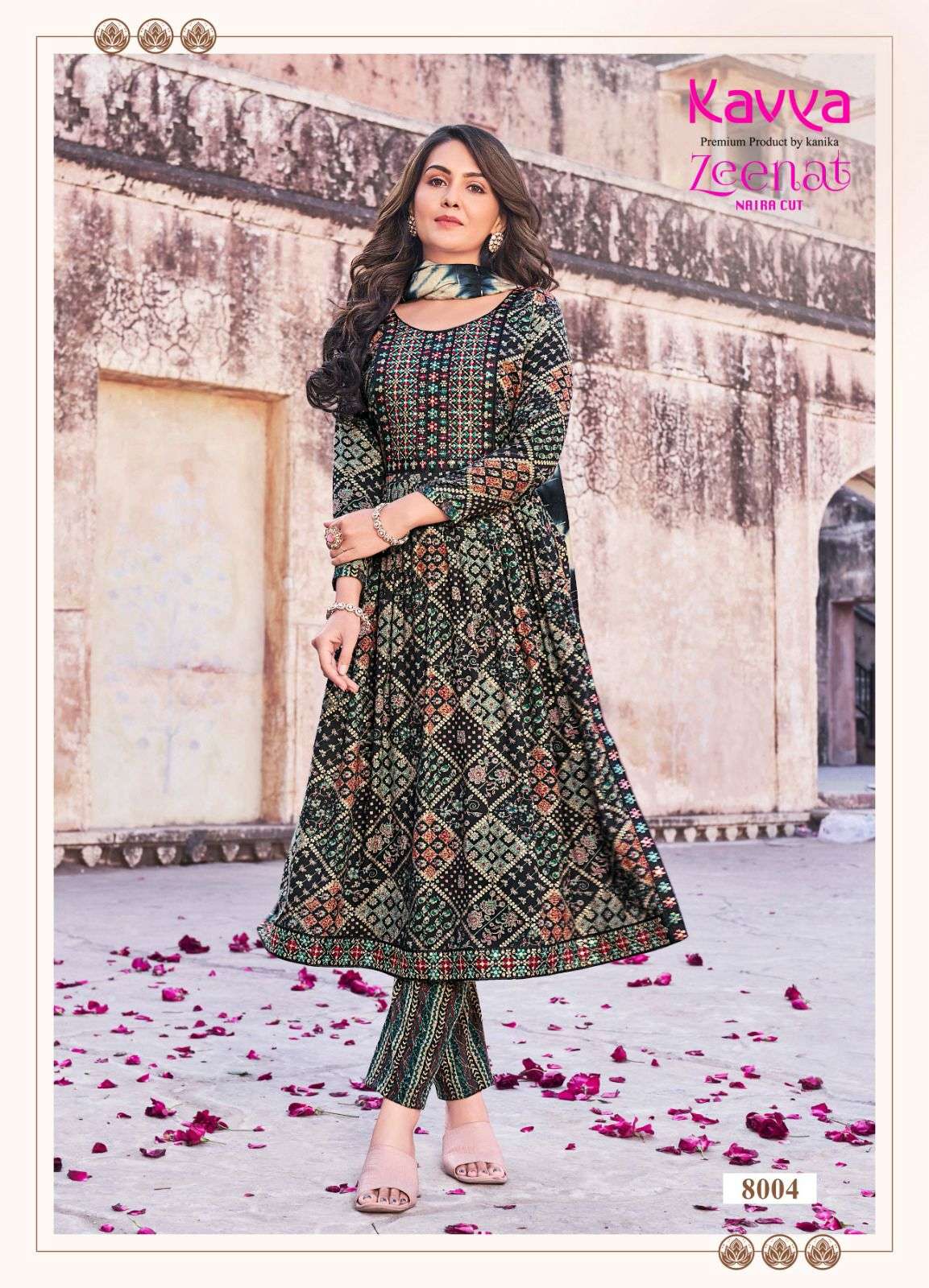 KAVYA ZEENAT VOL 8 NAIRA PATTERN KURTI COMBO SET 