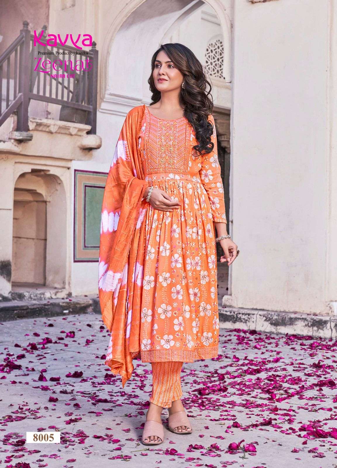 KAVYA ZEENAT VOL 8 NAIRA PATTERN KURTI COMBO SET 