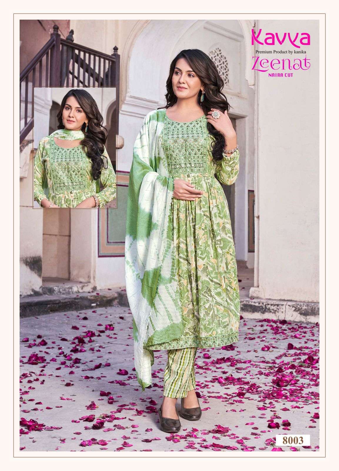 KAVYA ZEENAT VOL 8 NAIRA PATTERN KURTI COMBO SET 