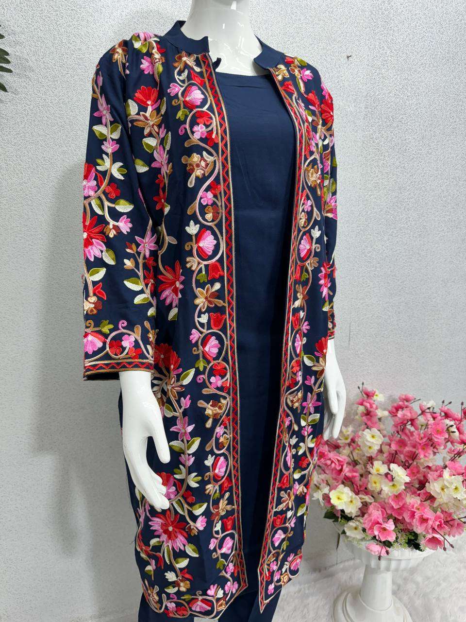 KF 1621 KURTI KOTI SET