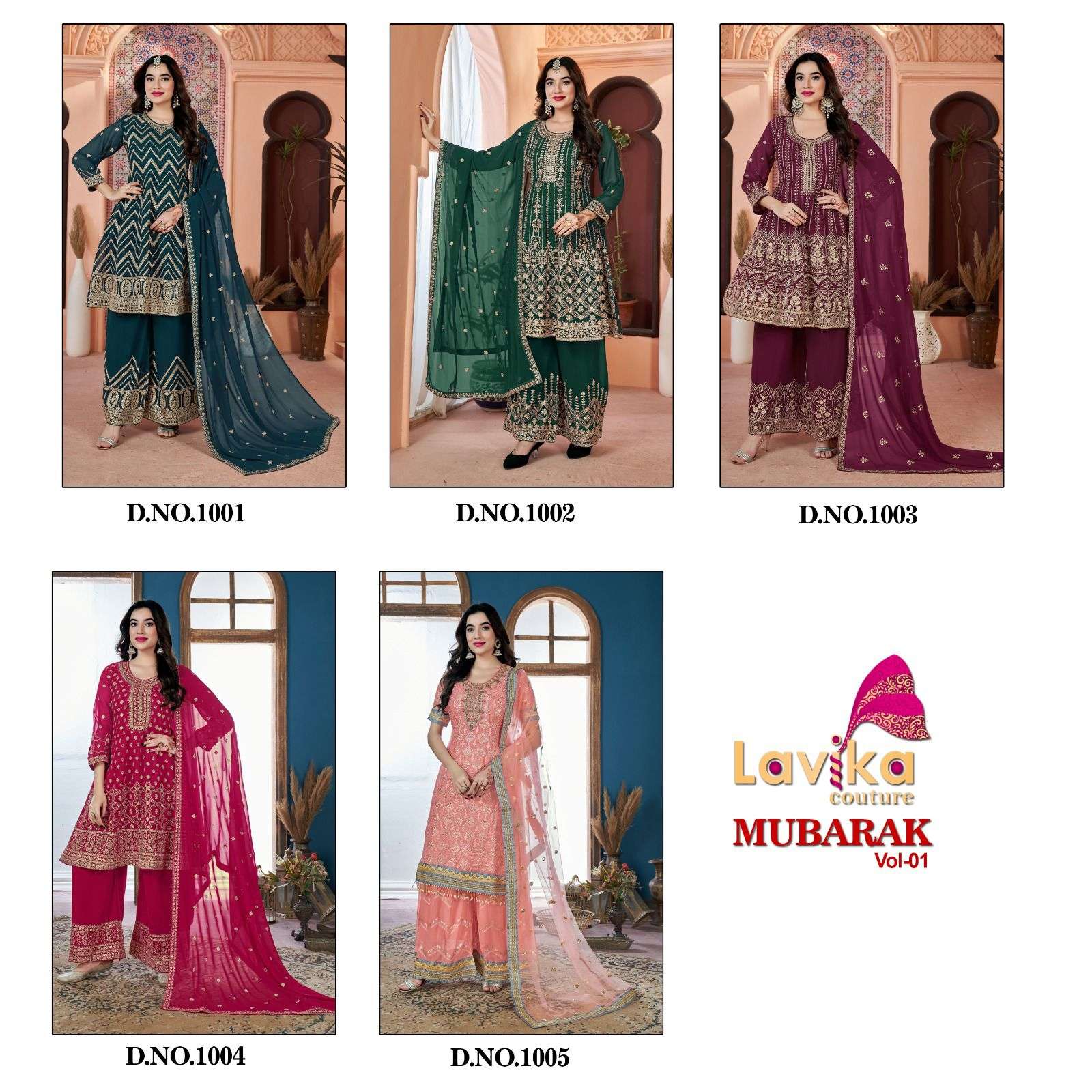 LAVIKA COUTURE MUBARAK VOL 1 PARTY WEAR GEORGETTE SUITS 
