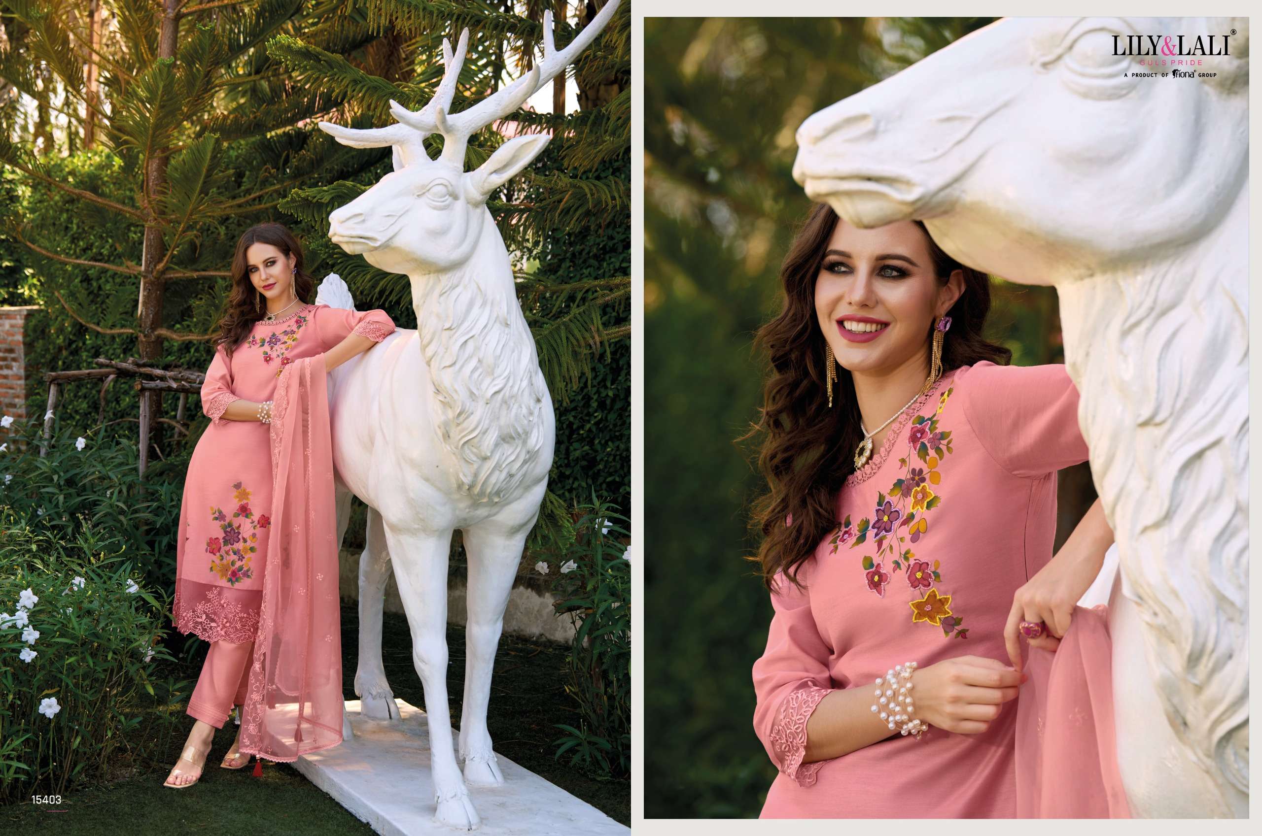 LILY AND LALI MANYATA DESIGNER KURTI COMBO SET 