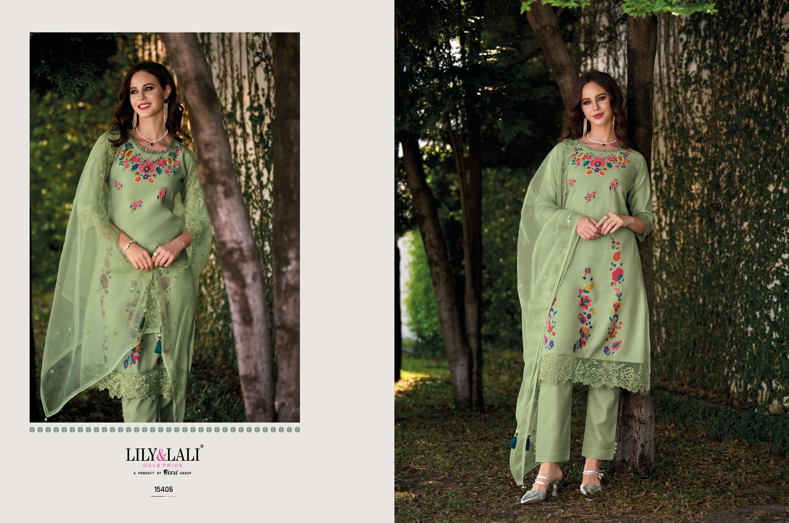 LILY AND LALI MANYATA DESIGNER KURTI COMBO SET 