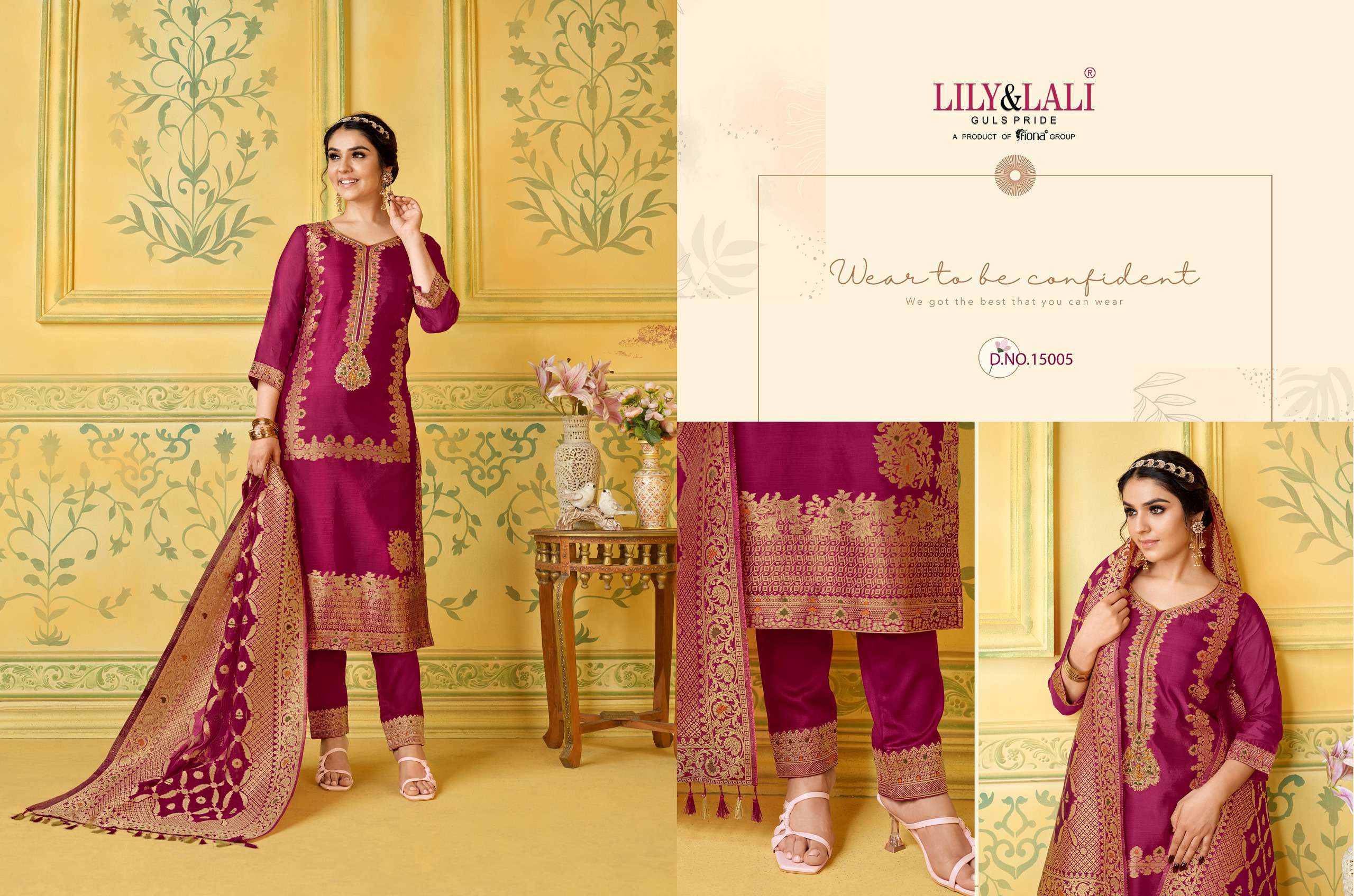 LILY AND LALI SILKYNESS JACQUARD DESIGNER SUIT