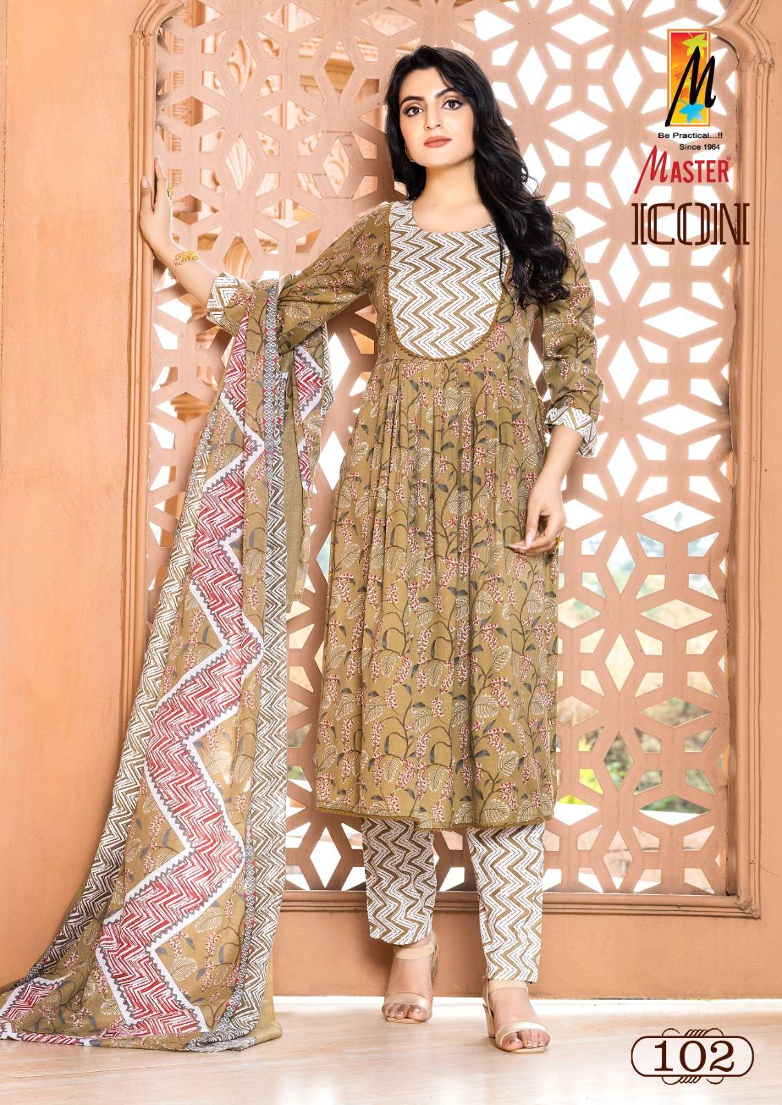 MASTER ICONI FANCY NAIRA CUT PATTERN KURTI COMBO SET 
