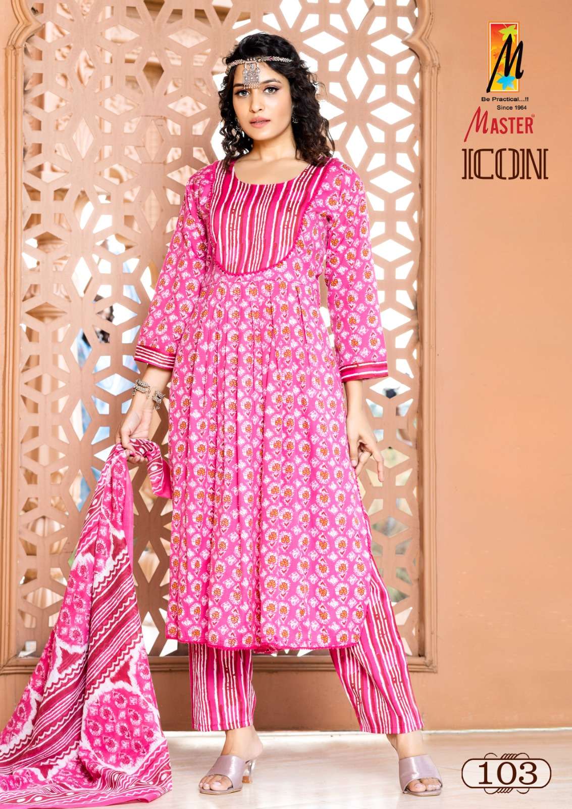 MASTER ICONI FANCY NAIRA CUT PATTERN KURTI COMBO SET 