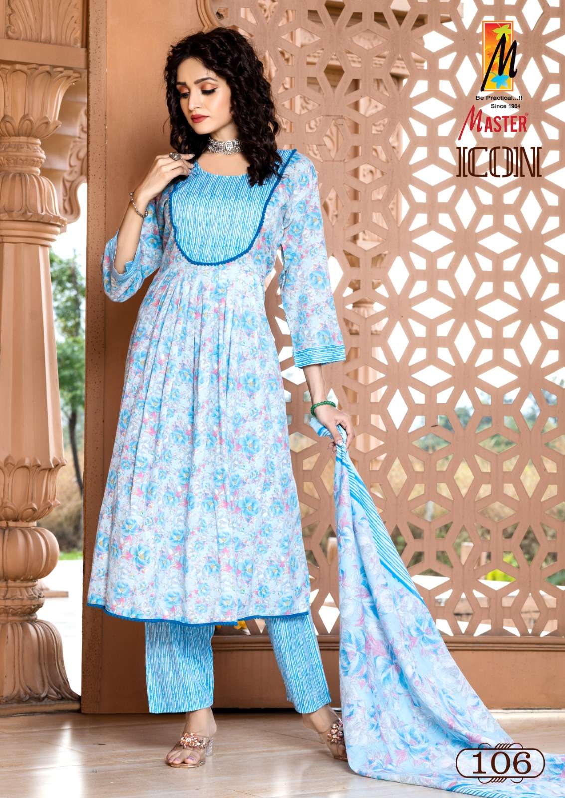 MASTER ICONI FANCY NAIRA CUT PATTERN KURTI COMBO SET 