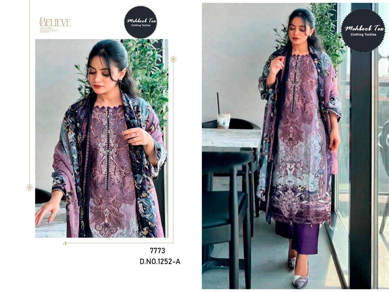 MEHBOOB TEX D NO 1252 COTTON FANCY SALWAR KAMEEZ